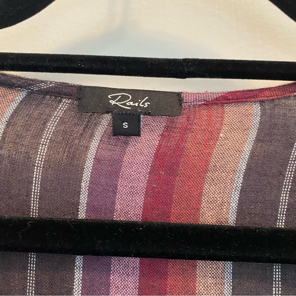 Rails Luca Brava Striped Smocked Waist Tiered Mini Dress - Picture 5 of 5